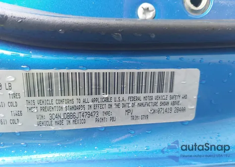 2018 Jeep Compass Latitude 4X4 from USA, damaged, VIN 3C4NJDBB6JT479473